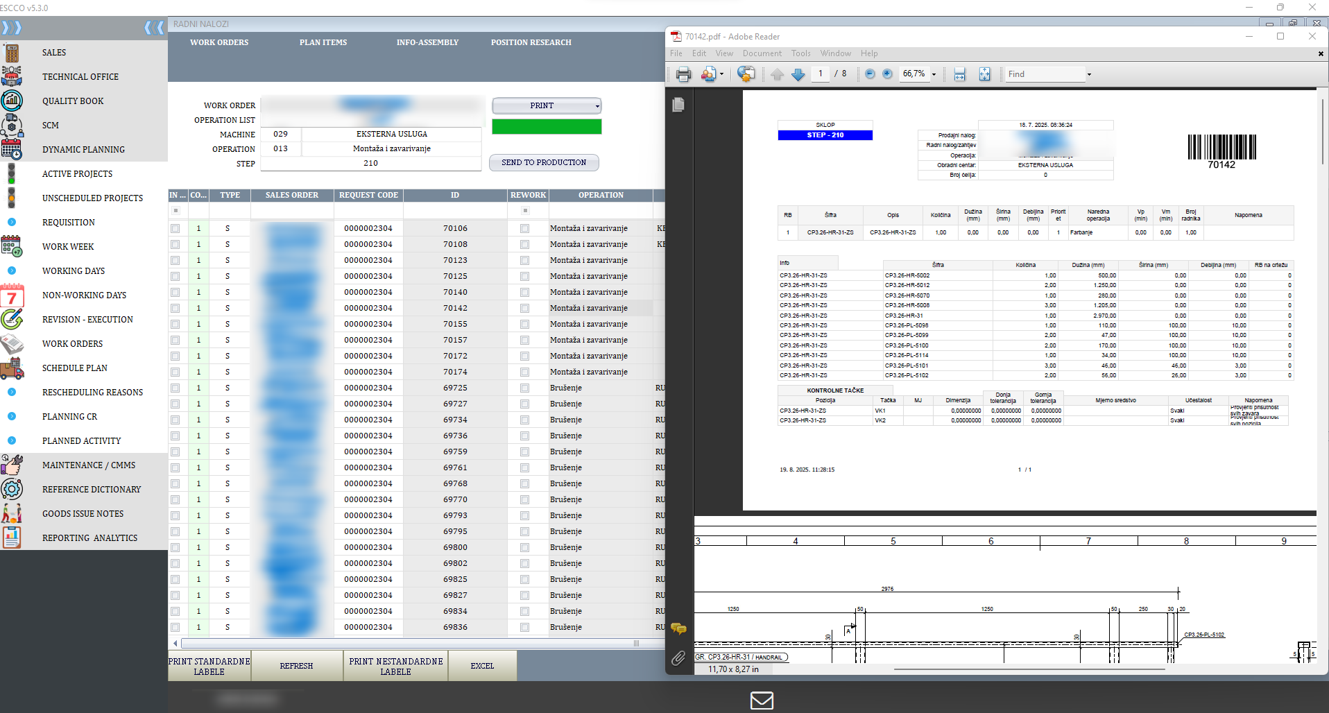 Manufacturing ERP - Work order creation and management system